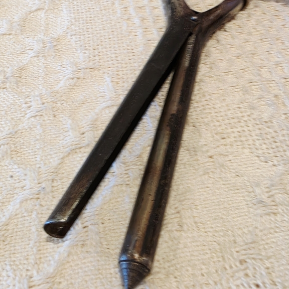 Antique Victorian Hair Mustache Curler Ringlet Curling Crimping Iron Wood Handle - Picture 9 of 13